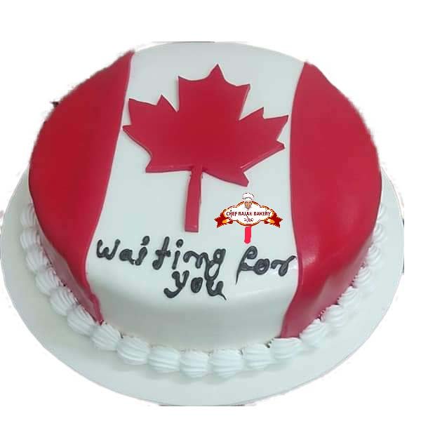 Canadian-American Waving Flag Cake Topper | Zazzle