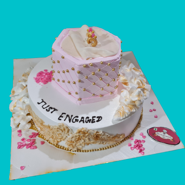 Cake Topper | Just Engaged Text | Rs 190 | Omkraft