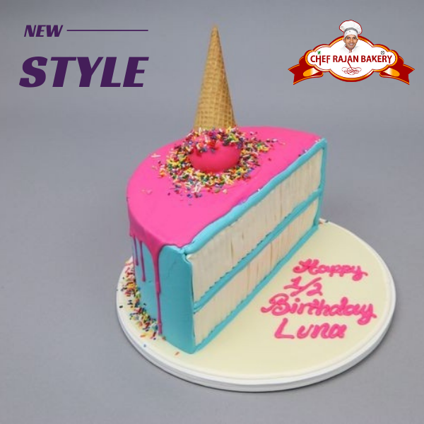 La Noisette Bakery - One of the standard cake designs you can choose on our  website! https://www.lanoisettebakery.com/studio-cakes/p/cone-cake This fun  design allows you to choose the flavour of the cake and the colour