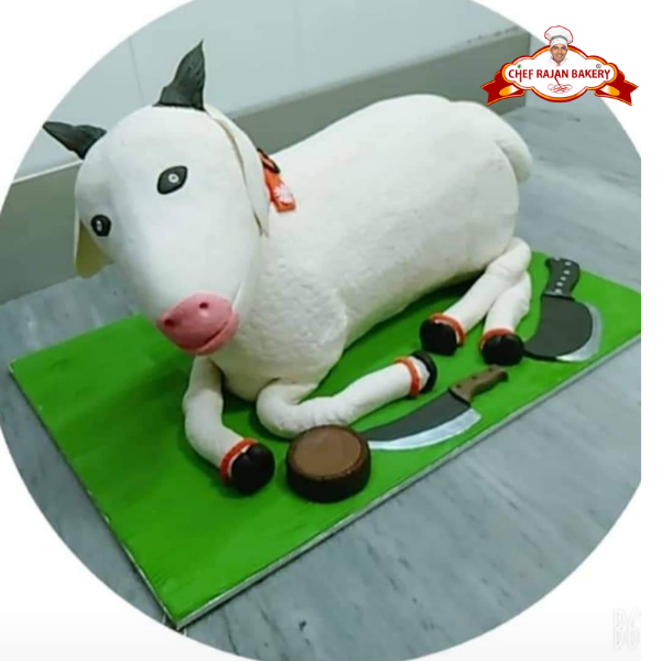 Customized ❤️ ✨ themed BAKRA HALAL cake @thebreadbasket9 #cakesofinstagram  #cakestagram #cakedesign #cakaliciouscake #baking… | Instagram
