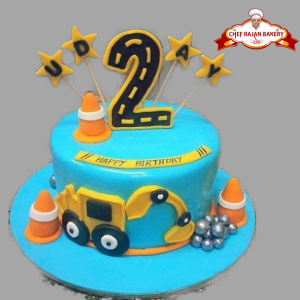 Yellow Tractor Childrens Birthday Cake – celticcakes.com