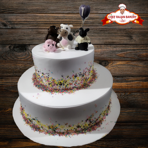 Fondant fruit themed cake | Fruit birthday cake, Watermelon birthday  parties, Themed cakes