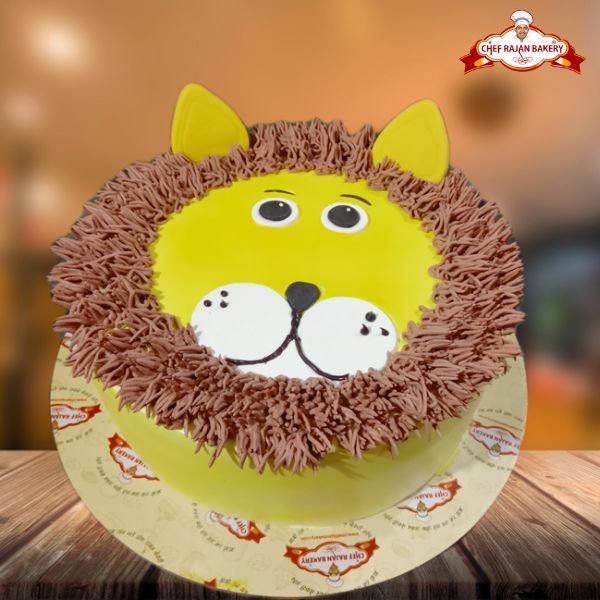 Lion Face Design Cake