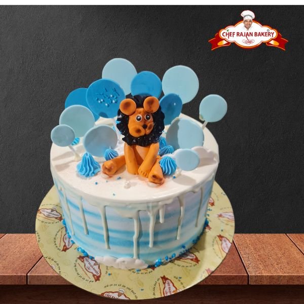 Lion Theme Half Birthday Cake | Yummy cake