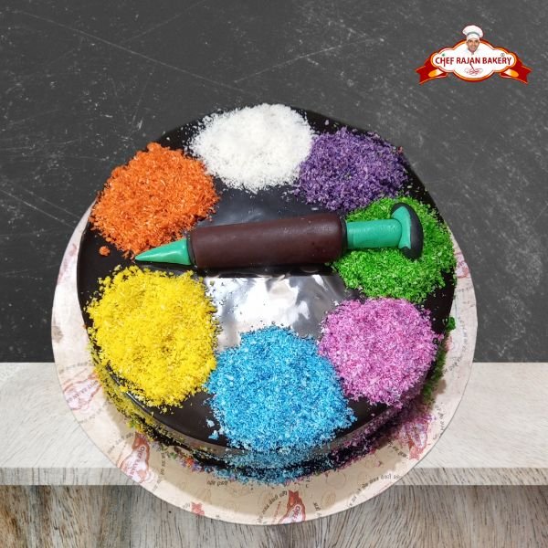 Holi :: Gifts :: Holi Cake :: Vanilla colourful holi