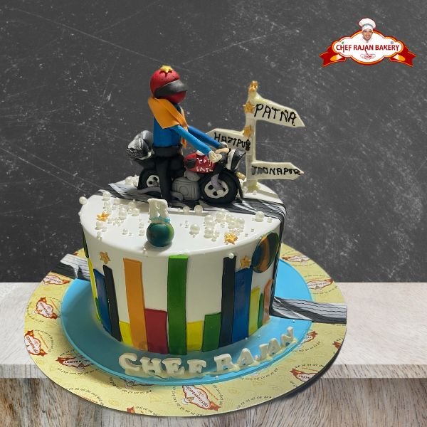 Happyoi - Late Post A cake to a husband from his loving Wife. Our customer  told us that her husband loves his camera and his Royal Enfield and had  shared a reference