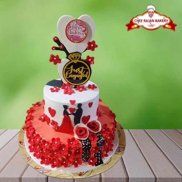 Happy Anniversary Chocolate Cake | Heart Shape Cake