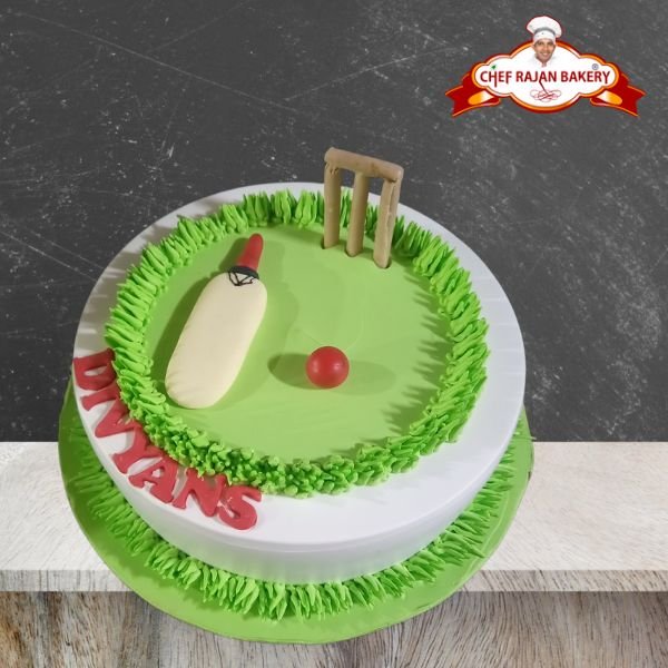 Cricket theme cake to celebrate 40th birthday. Chocolate cake with chocolate  mousse. #egglessbaking #chocolatecake #40thbirthdaycake #c... | Instagram