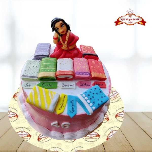 Sari Cake | Indian cake, Cake designs birthday, Mehndi cake