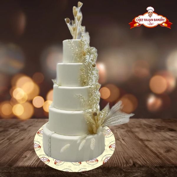 Floral Cascade Wedding Cake 10kg : FlowersCakesOnline.com