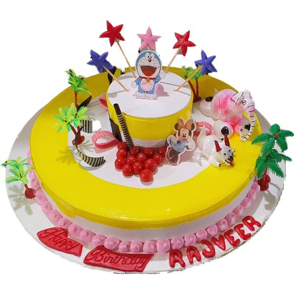 1 Kg Pineapple Cake// Simple Pineapple Cake Design// Birthday Cake Design//  Fancy Cake Decorations// - YouTube