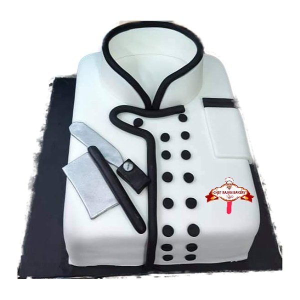 Chef Coat Fondant Birthday Cake Goodies Bakery Winnipeg