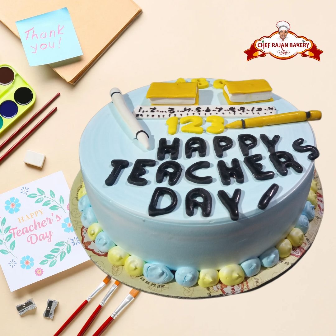 Chocolate Cake Recipe | Teacher's Day Cake Ideas | Teacher's Day Simple Cake  With Mini Book Topper - YouTube